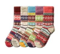 NORDIC Socks 5 Paia, Calzini in Lana Merino per Uomo e Donna, Calzini Invernali, Calzini Caldi (M, Ida)
