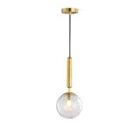 Nordic Style Bedroom Bedside Modern Model Room/Restaurant/Bar Counter/Single White Glass Ball Elegant in The Lounge for Dining (Clear)
