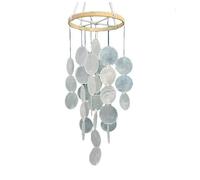 Nordic style fresh shell wind chime pendant simple and handmade shell soft decoration birthday gift(White)