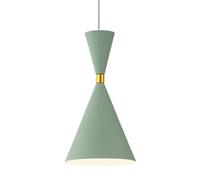 Nordic Style Lamp - Height Adjustable Pendant Chandelier, Lantern, Personalized Three-Head Dining Table Lighting Fixture(Green)
