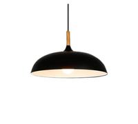 Nordic Style Pendant Light Droplights LED Vintage Chandelier Metal Industrial Barn Lights Dome Black Lamp for Restaurant Kitchen Island Dining Room, Hallway, E26 Base(Dark,35cm)