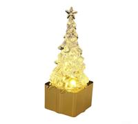 Nordic Style per mini albero di Natale luce plastica trasparente nordico | Calda luce a LED, design trasparente, piccole dimensioni compatte, atmosfera festiva, centrotavola per le vacanze