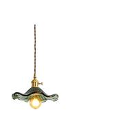 Nordic Style Simple LED Pendant Light Fixtures Bedroom Living Room Bar Colorful Glass Copper Hanging Lamp Lights (Color : G) (B)