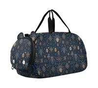 Nordic Style Spider Oro Blu Ragazza Palestra Duffel Bag con Scomparto Scarpe Grande Capacità Carry On Bag per Spiaggia Nuoto Borse Piscina Sport bolsos deportivos para mujer