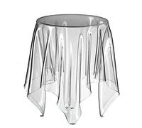 Nordic Transparent Coffee Table Modern Creative Ghost Table Small Apartment Round Table Acrylic Magic Table Shaped Side Table (Color : Brown Size : 5058cm) (Clear 40 * 51cm)