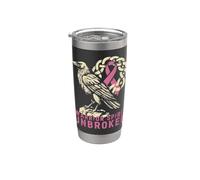 Nordic Viking Raven - Nastro rosa per sensibilizzazione contro il cancro al seno Bicchiere termico in acciaio inox doppia parete