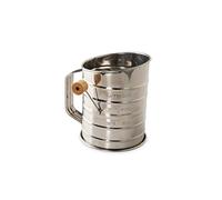 Nordic Ware 3 Tazze, setaccio per Farina Inossidabile, Design rotativo, Accessori da Forno di Alta qualità per setacciare ingredienti secchi e Zucchero a Velo, Facile da Pulire, Acciaio Inox