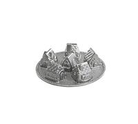 Nordic Ware 81948 Stampo Villaggio, Alluminio Pressofuso, Argento, 26.353 x 26.353 x 10.16 cm