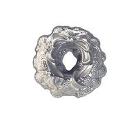 Nordic Ware 85348 Stampo Corona Natalizia, Alluminio pressofuso, Argento