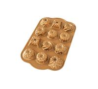 Nordic Ware Bundt Charms - Teglia per torte in alluminio pressofuso 3D, motivo geometrico