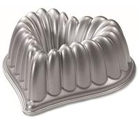 Nordic Ware Elegant Heart Bundt 55548, stampo torta a cuore, oro marrone