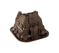 Nordic Ware Haunted Manor - Stampo per ciambelle da 10 tazze, in alluminio pressofuso, per ciambelle con motivo Halloween, stampo per torte realizzato negli Stati Uniti, colore: bronzo