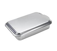 Nordic Ware Naturals Tortiera con Coperchio, Porta Torta con Coperchio Salvafreschezza, Teglia Forno in Alluminio Antiaderente, Accessori Cucina di Alta Qualità Made in USA, Colore: Argento