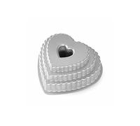 'Nordic Ware Teglia "Cuore Della Corona - Forma di Cuore, Alluminio, Colore: Argento, 26,7 x 25,4 x 11 cm, 1 unità