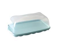 Nordic Ware Porta Torte Rettangolare, Porta Torta con Coperchio in Plastica Trasparente Resistente, Tortiera Salvafreschezza per Muffin e Banana Bread, Accessori Cucina Made in USA, Colore: Azzurro