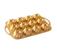 Nordic Ware Mini tortiera 75° anniversario 12 impronte (Ø 8,9 cm) alluminio pressofuso oro