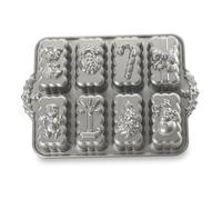 Nordic Ware - Stampo per Dolci Natalizi, Festivo, Argento, 6 Cup Capacity