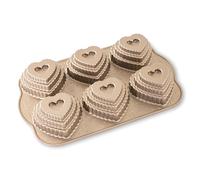 Nordic Ware - Stampo per muffin Tiered Heart Cakelet a forma di cuore
