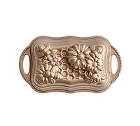 Nordic Ware Stampo per pane a nido d'ape, in alluminio pressofuso, stampo per ciambelle con motivo ape, stampo per torta realizzato negli Stati Uniti, colore: oro, capacità 6 tazze