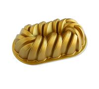 Nordic Ware - Teglia in alluminio Braided Loaf realizzato negli Stati Uniti, colore: oro
