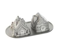 Nordic Ware - Teglia per Dolci Doppia Casetta di Pan di Zenzero, per Torte, Gelatine e Ricette salate, Collezione stagionale