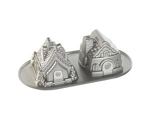 Nordic Ware - Teglia per Dolci Doppia Casetta di Pan di Zenzero, per Torte, Gelatine e Ricette salate, Collezione stagionale