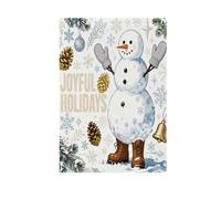 Nordic White Merry Christmas Snowman Stagionale Giardino Bandiere Ringraziamento banner per la decorazione esterna 28x40 double sided