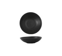 Nordic wind famiglia pietra nera oversize ovale squisito piatto profondo -8 "ciotola filettata (nero)