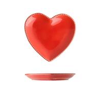 Nordic wind famiglia semplice creativo a forma di cuore squisito piatto in ceramica-grande piatto rosso amore
