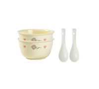 Nordic wind famiglia semplice e squisito sottosmalto colore fresco piatti in ceramica -2 4.5 ciotole e cucchiai di riso
