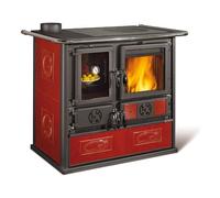 La Nordica Rosa Sinistra Reverse Interno Caminetto freestanding A legna Bordeaux
