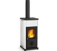 Nordica Extraflame Stufa a Legna in Refrattario e Ghisa Potenza 7.0 kW Volume Riscaldabile 201 m3 colore Bianco - 7119387 Tea 5.0
