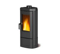 STUFA A LEGNA NORDICA CANDY GHISA SMALTATA KW 7 206MT COLORE ANTRACITE NEW MODEL