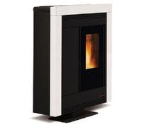 NORDICA EXTRAFLAME - Stufa a Pellet Souvenir Steel con Rivestimento in Acciaio Potenza Termica 10.2 KW Colore Bianco