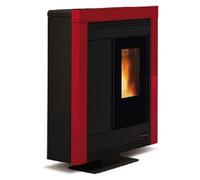 NORDICA EXTRAFLAME - Stufa a Pellet Souvenir Steel Rivestimento in Acciaio Verniciato Potenza Termica Nominale 10.2 KW Colore Bordeaux