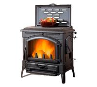 Nordica Stufa legna 11,9kW ISOTTA con cerchi 16 Nero antracite 4 stelle 3002240