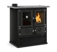 NordicaCucina a Legna 7,9kW ROSETTA SX VST 5.0 Steel Nero antracite 5 stelle
