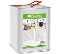 Nordicare Olio di lino [2,5L] per legno per proteggere il legno, olio di lino, per interni, olio di lino cotto, per mobili, legno, olio di lino, legno