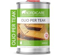 Nordicare Olio per legno da esterno [1L] per legno di larice, quercia, teak o acacia I Olio per legno da esterno per la protezione del legno I Olio per la protezione del legno da esterno