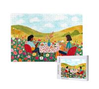 nordico Puzzle 300 Pezzi, Puzzle Fiore Pattern Design con Confezione Regalo, Fai da te Puzzles in Legno, Dimensione Di 40x28cm, Regalo Adulti Lntrattenimento Creativo, Collection Regali Decor,p865t