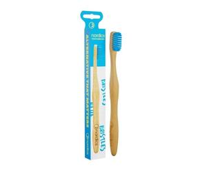 Nordics Organic Care Spazzolino da denti eco bambù con setole blu