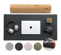 Nordik, grande tappetino da scrivania in feltro, color antracite, 89 x 43 cm, copertura completa per tastiera e mouse, tappetino protettivo e opaco, tappetino da scrivania per ufficio