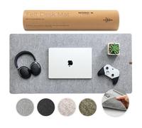 Nordik - Tappetino da scrivania grande in feltro, 89 x 43 cm, copertura completa per tastiera e mouse, tappetino protettivo e opaco, tappetino da scrivania per ufficio