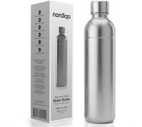 Nordiqo Bottiglia Inox 1L | Compatibile con Aarke Carbonator 3, SodaStream Duo & Bottiglie Plastica | Non per Crystal & Jet | Senza scadenza | Senza plastica
