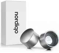 Nordiqo Coperchi Premium in Acciaio Inossidabile Set da 2 | Compatibile con SodaStream Crystal: solo per la caraffa in vetro | Senza BPA | Senza Plastica