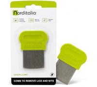 NORDITALIA Green Comb Pettine per Pidocchi e Lendini in Acciaio Inox | Dispositivo Medico CE, Denti Fitti e Arrotondati