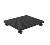 Nordivo Piccolo Supporto Stampante in Legno, Tavolino Stampante 1 Ripiano Sotto Scrivania, Mensola Compatta con Ruote Bloccabili, per Ufficio e Casa(Black,L*W49*34cm/19 * 13in)