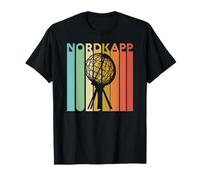 Nordkapp Norvegia Capo Nord Globe Monument Northermost Retro Maglietta