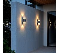 Nordlux Applique da esterno Aludra Double Seaside, alluminio, antracite Nordlux