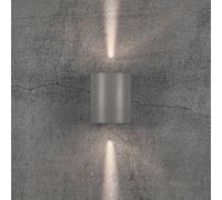 Nordlux Applique da esterni LED Canto 2, grigia, 10 cm, luce verso l'alto/verso il Nordlux